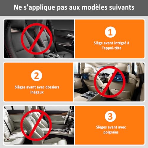 Diboniur Rückenlehnenschutz Auto Kinder - Auto Organizer Kinder mit 10 Taschen, Autositz-Organizer für iPad Tablets unter 10,5 Zoll, Viel Stauraum（Dickere Ausführung）, Schwarz