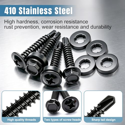 mxuteuk 340PCS #8×3/4" Self Tapping Screws for Metal,410 Stainless Steel by mxuteuk - Used condition - Image 4