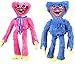 Huggy Wuggy Plüschtier, Cartoon Plüschtier Gruseliges und Lustiges Monster Horror Mohn Spielzeit Gefüllte Puppengeschenke für Weihnachten Geburtstag und Freunde Plüschpuppenfans 40cm, (Blau + Rosa)