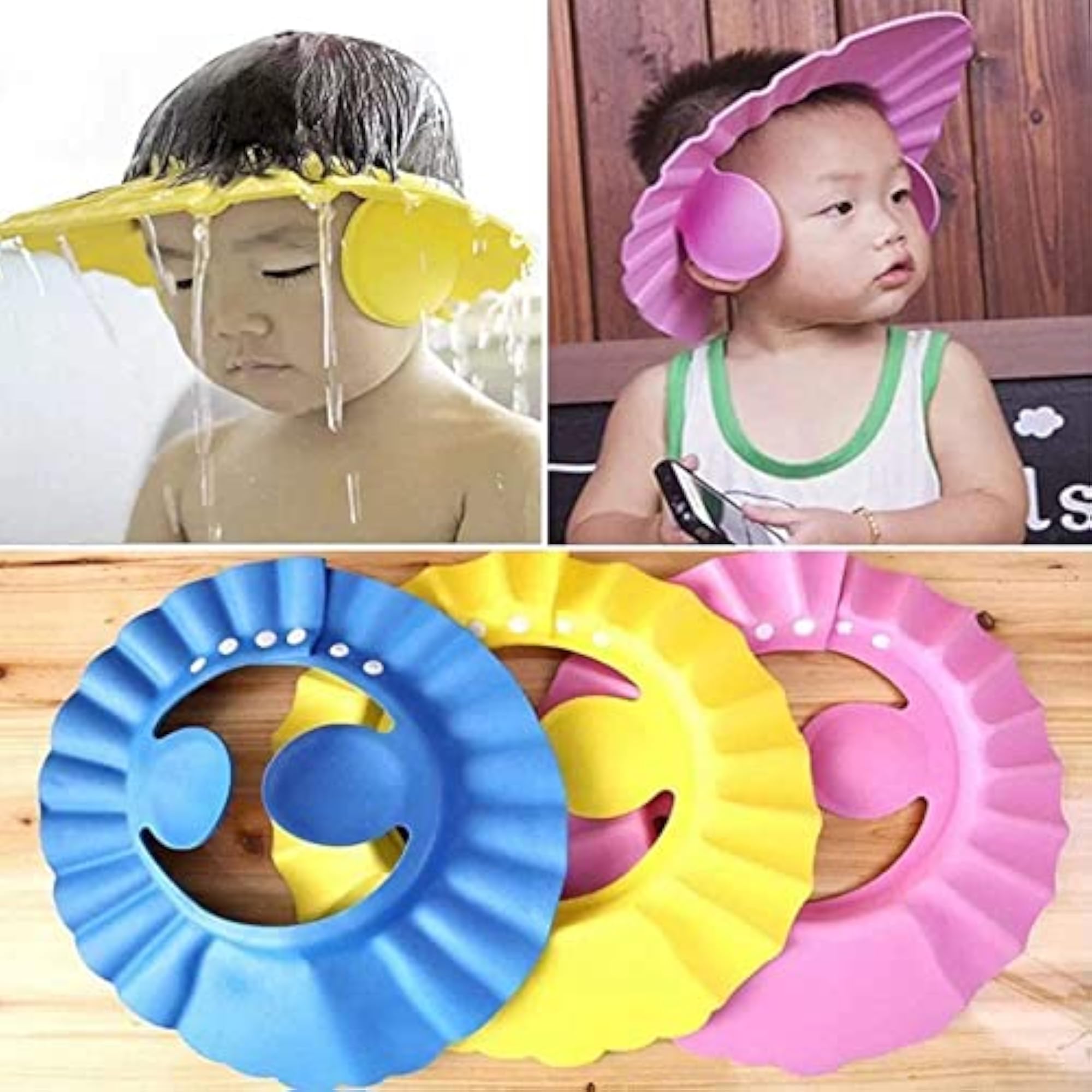 Soft Adjustable Visor Hat for Toddler Bathing