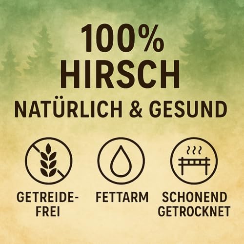 mascota vital – Getrocknete Hirschlunge für Hunde | 100 % natürliche Lungenwürfel vom Hirsch | Fettarm | Ideal für Sensible Hunde, Welpen & Senioren | Ohne Zusatzstoffe (Hirsch-Lungenwürfel)