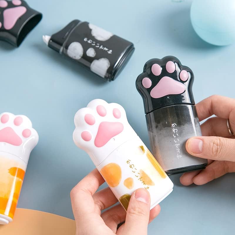 Miniatura 4 de 4 cintas estéticas blancas en forma de pata de gato Kawaii cintas correctoras Cutecore papelería escolar suministros de oficina