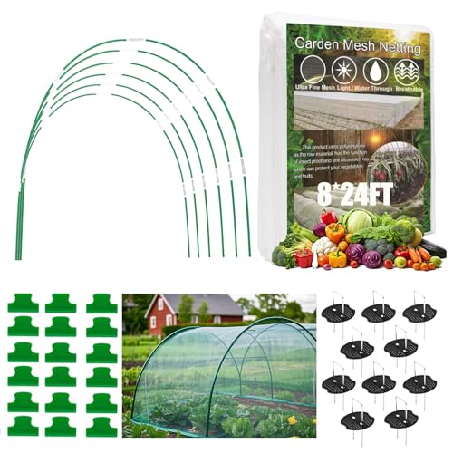 Garden Mesh Netting Kit with Clips and Stakes