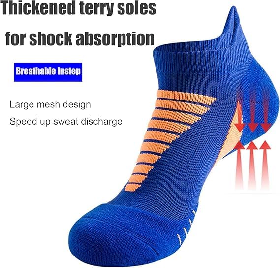 2024 New Hywell Men's Thick Padded Athletic Ankle Socks 5 Pairs, Hywell Thick Padded Athletic Ankle Socks4