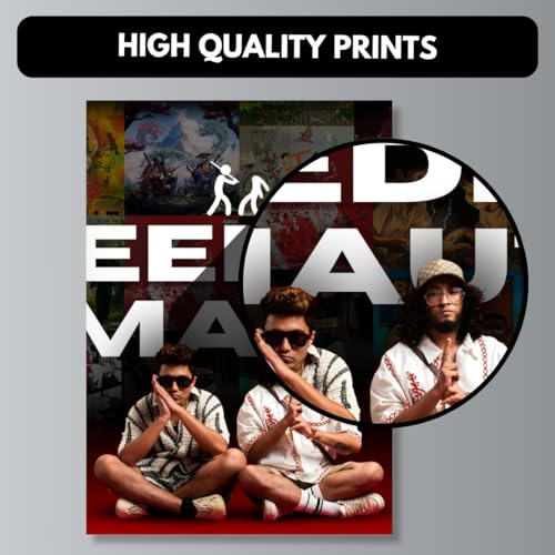 Image of Funk You Store Seedhe Maut Poster Split Design | Seedhe Maut Poster 3 A3 Sized DHH Posters for Wall | Desi Hip Hop Large Size (89 x 42 cm) Music for Wall | Artist TBSM (B 027)