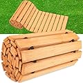 Wooden Garden Pathway, Wooden Walkway, Wooden Pathway 8Ft x 17" (L x W) Wooden Walkways for Outdoors, Roll Out Hardwood Walkway with Non-Slip Surface(Straight) by KAKO