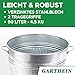 GARTHEIN 90 Liter Große Feuertonne für den Gartenabfall mit Deckel in Silber, Metallfass verzinkt, Feuer Verbrennungstonne für Laub, Gartenarbeit, Feuerschale mit Deckel, Terrassenofen, Feuerkorb