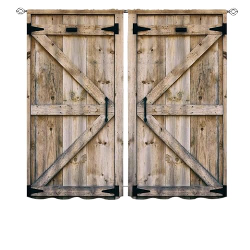 VMDVBNA Visillos Cortos Estilo rústico Moderno con Flores Retro de Primavera y Mariposas, Ideal for Casas Campo. Ventana pequeña(Color-08,130x160CM-2PC)