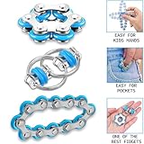 ElevaPulse 5 Stück Fidget Toys Set, Anti Stress Spielzeug, Stressabbau Spielzeug, Fidget Toys Erwachsene, Skills Borderline, Skills Panikattacken, Für Kinder Und Erwachsene Stress, Angst (Blau)