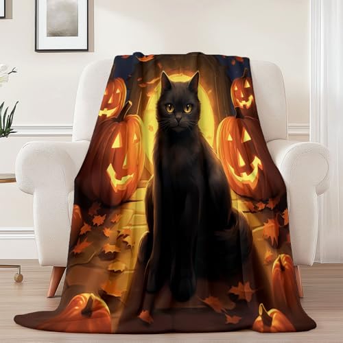 Couverture polaire arbre mort Halloween plaid en flanelle de luxe