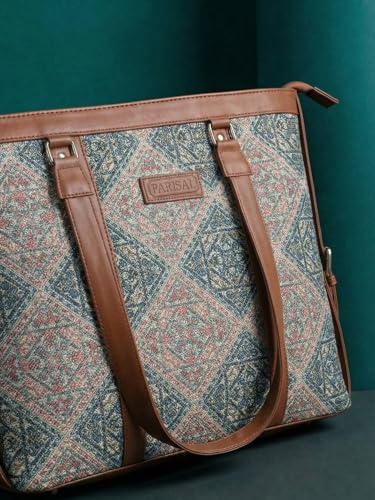 Image of Stylish Tote Bags for Office Use | Laptop Bag 15.6 inch | Purse for Women | Vegan Leather Handbag | Daily & Travel Use |
