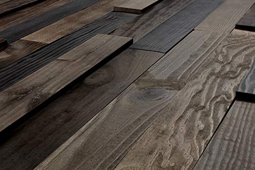Timberwall - Landscape Collection Black Rock Desert - DIY Wood Wall Panel - Solid Wood Planks - Easy Peel and Stick Application - 9.8 Sq Ft - Thumbnail 3