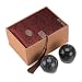 2" Dark Grey Marble Ball Exercise Massage Balls Health Stress Relieve Hand Exercise Baoding Balls BS020