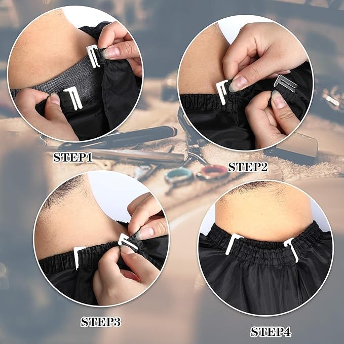 Doberyl Hair Cutting Sheet Cape Apron for Men and Women for Salon Hair dresser Aprons for Men and Women For Personal And Professional Use, Barber Hair Cut Apron (Color may vary) Black - Image 2 thumbnail