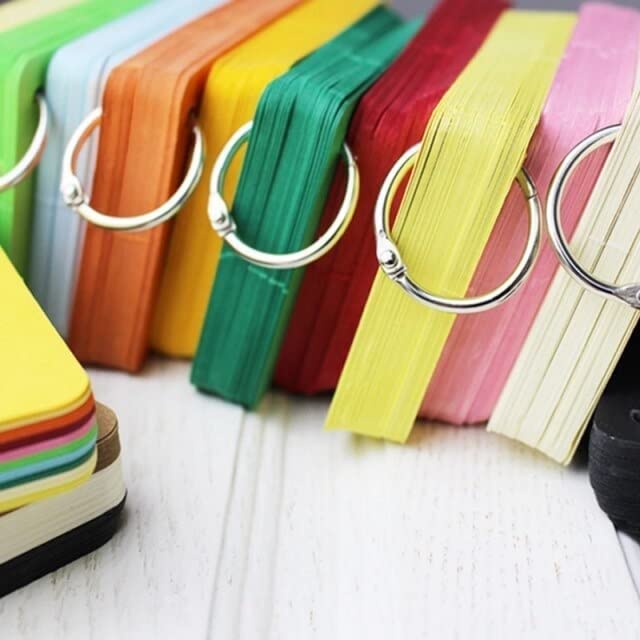 Image of DEZIINE� 38mm Loose Leaf Binder Ring Key Chain Key Rings Card Ring Stainless Steel(100pcs)