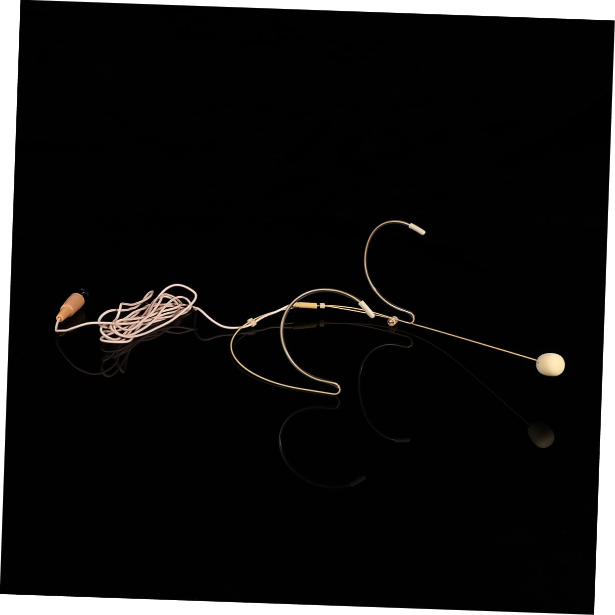 BESTonZON 3piezas Auriculares Micrófono De Condensador Micrófono De Diadema Amplificador De Voz para Enseñanza y Presentaciones Diseño Ligero y Portátil Color Beige