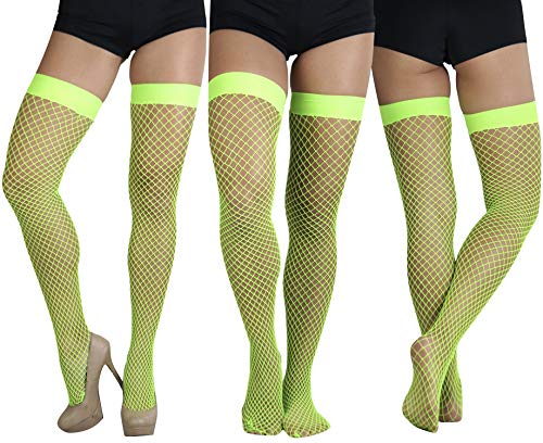 Image of ToBeInStyle Womens Versitile and Stylish Every-day Fishnet Thigh Highs