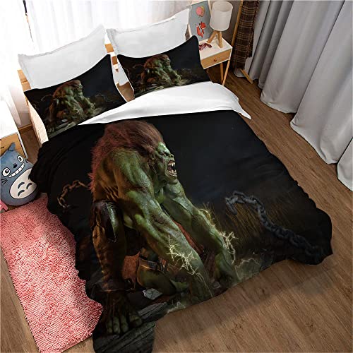 Ensemble Housse De Couette Street Fighter 3 Pièces Ensembles De Literie Blanc Doux Et Respirant - Fermeture éclair + 2 Taies d'oreiller 80 X 80 (Image 06,220 x 240 cm) Cover