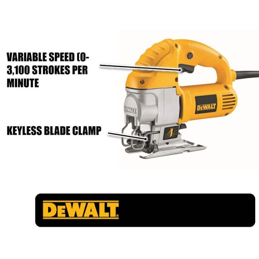 DEWALT Jig Saw Top Handle 5.5-Amp Corded DW317K Yellow product thumbnail 8