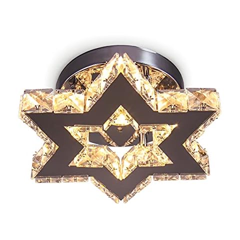 CXGLEAMING Luz de Techo de Cristal Moderna semi empotrado Plafón LED Cover