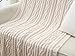 Battilo Cream White Ivory Throw Blanket for Couch, 51x 67 Inch, Woven Chenille Knit Throw Blanket for Chair, Super Soft Warm Decorative Textured Throw Blanket for Bed, Sofa and Living Room.