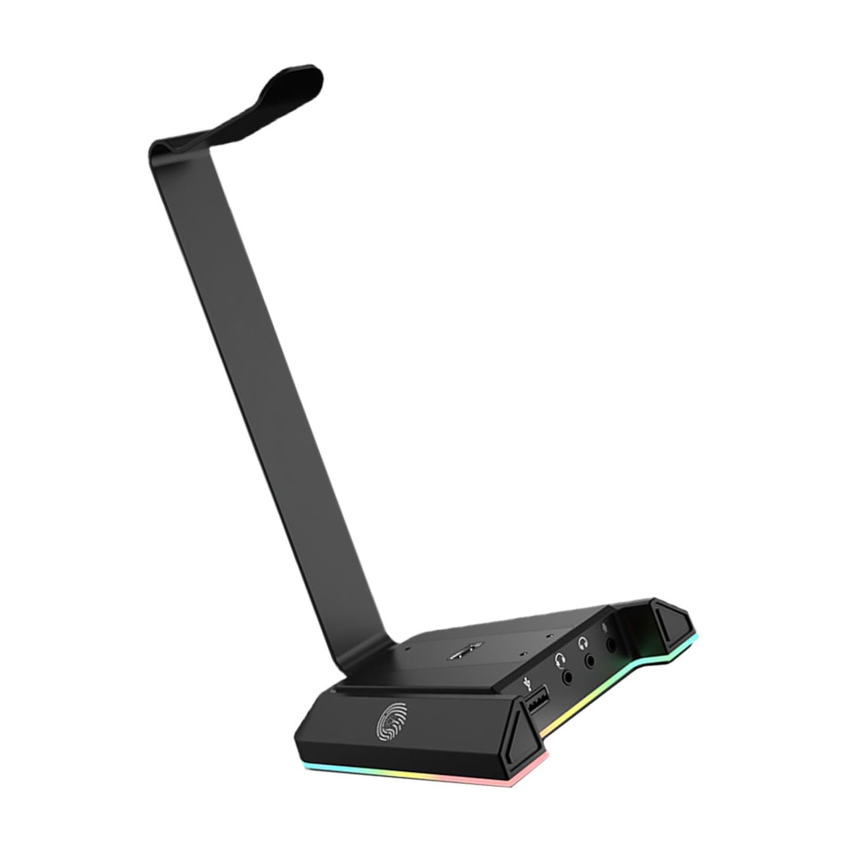 POPETPOP Supporto da Scrivania per Cuffie Gaming Abs Nero, Portatile | Trasmissione Dati ad Alta Velocità, Connettività per Telefono, Accessori Scrivania Gaming