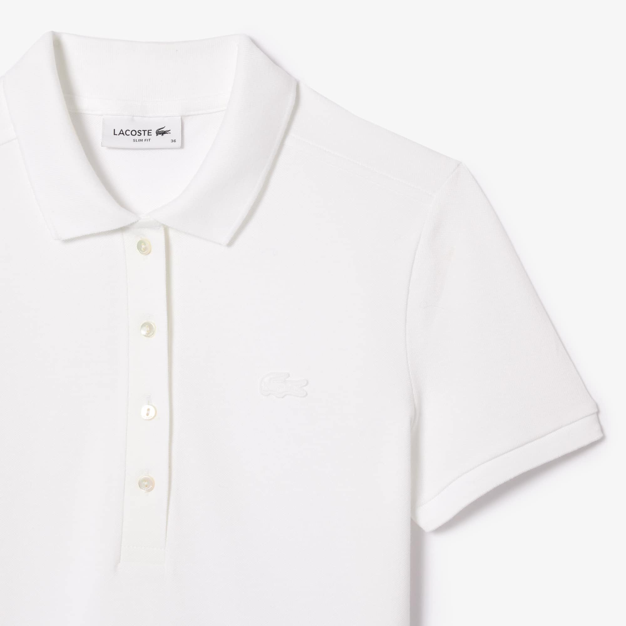 Lacoste PF5462 Polo, Blanc, 40 Donna