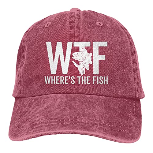 Image of WTF Where's The Fish Hat for Women Dad Hats with Design Caps
