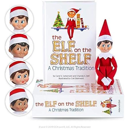 Elf On The Shelf A Christmas Tradition Light Skinned Blue Eyed Boy Scout Elf
