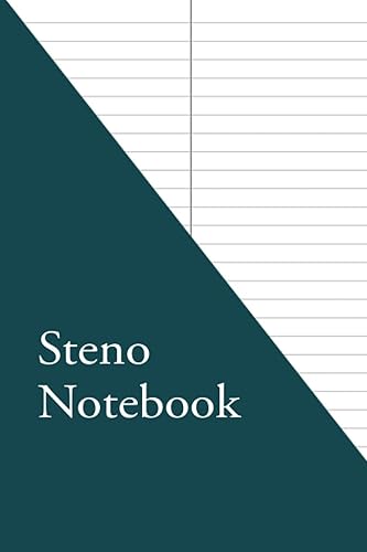 Steno Notebook: Pitman Ruled Shorthand Notebook - 6 x 9 - 120 Pages