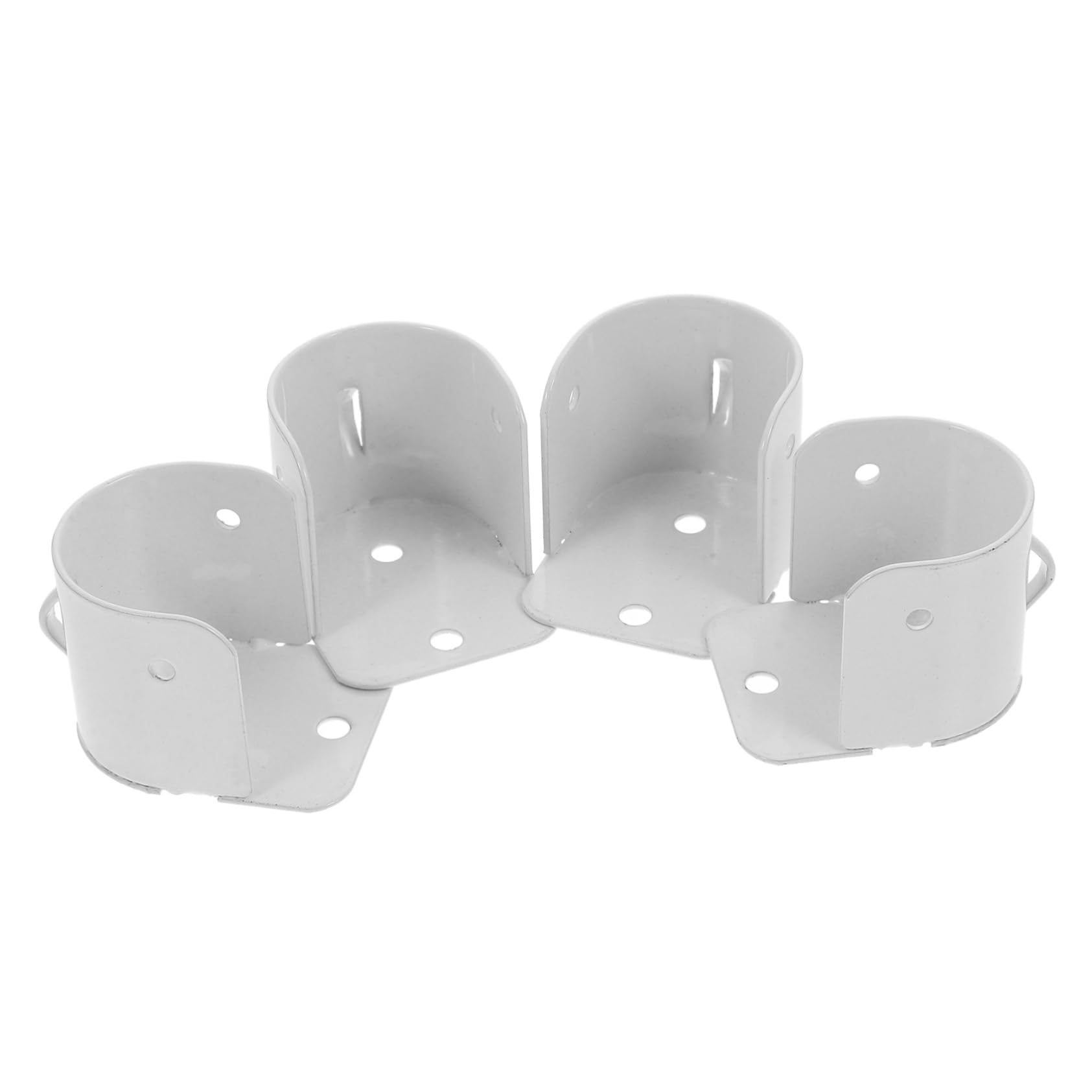 Cabilock 4Pcs Iron Closet Rod Socket Flange Bracket for Bathroom Bedroom and Kitchen Support for Shelf Easy Installation Smooth Surface Finish