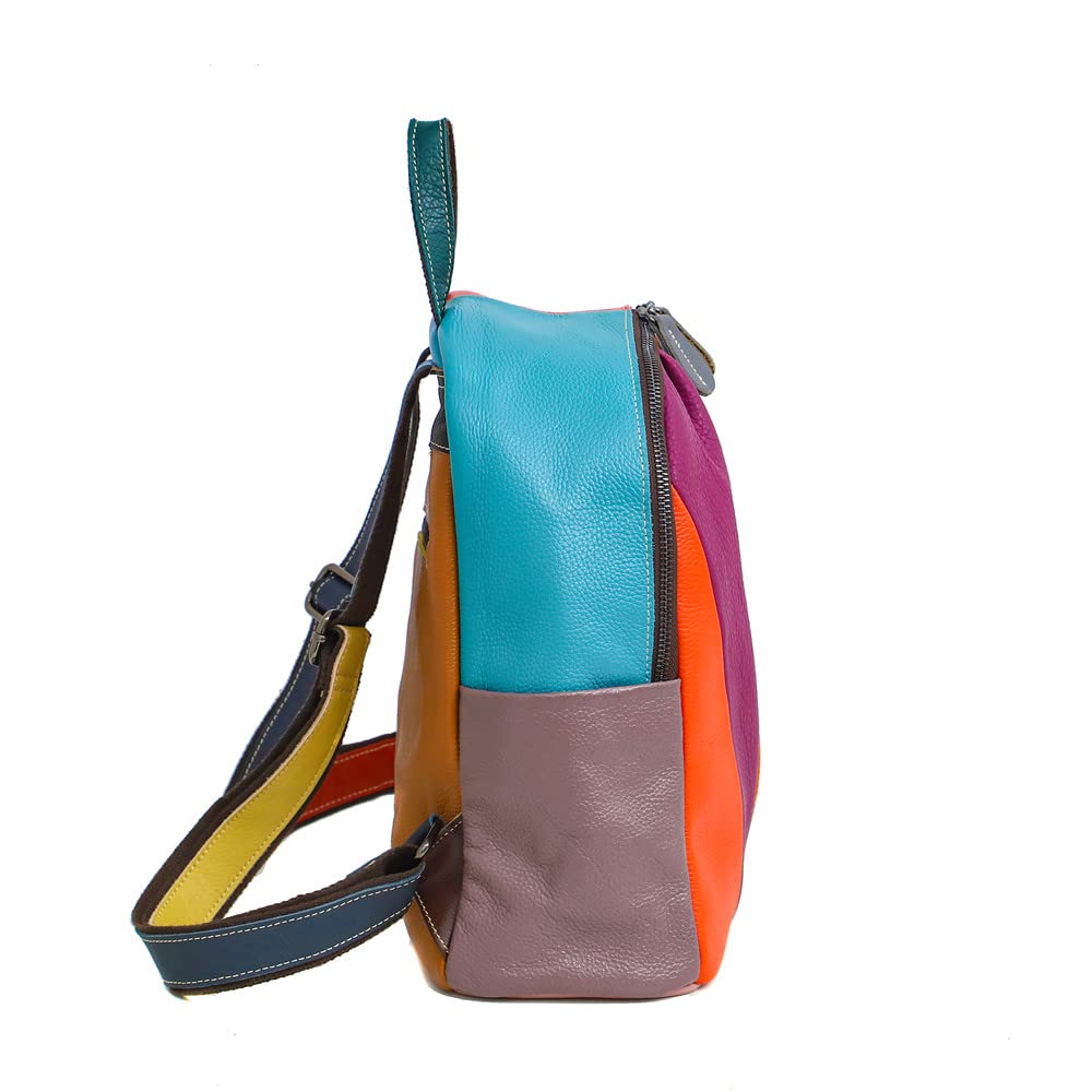 Mochila, bolso de viaje para mujer, mochila de cuero, mochila para mujer de color