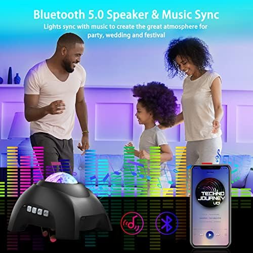 Northern Lights Aurora Projector, AIRIVO Star Projector for Bedroom, Bluetooth Speaker White Noise Galaxy Projector Night Light for Kids Adults, for Room Decor,Ceiling,Party 2 51RcVZiChPL. AC