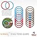 Rally and Roar Ring Toss Game Set - 8 Rope Rings, 10 Plastic Rings, Durable Base Board and Carry Bag