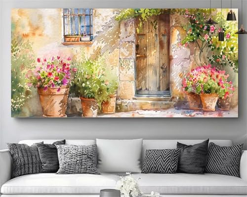 Broderie diamant kit complet fleur 80x160 canevas point de croix 5D DIY