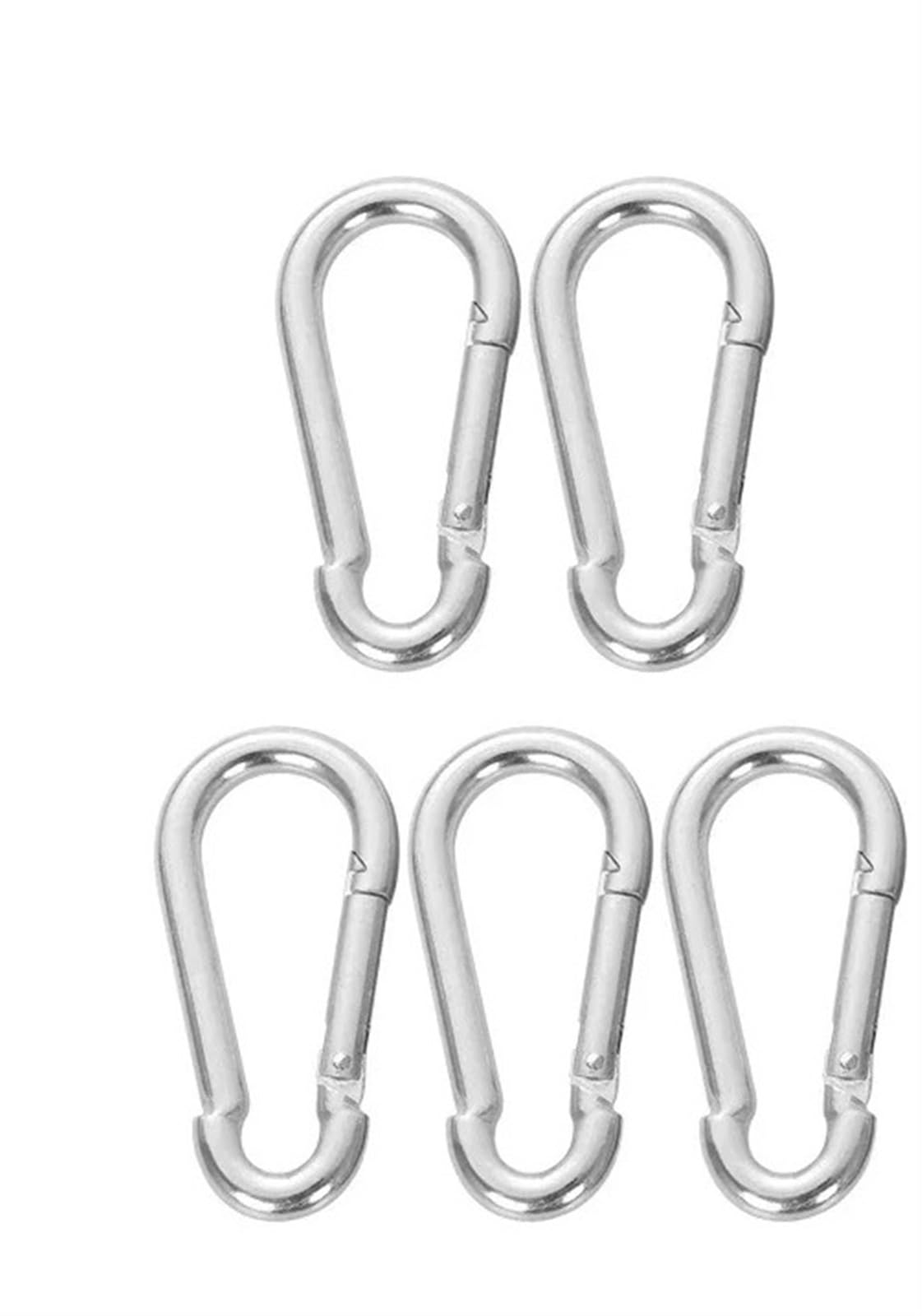 Spring Snap Hooks Connector, 5/10/20 Pcs Snap Hooks Spring Clip Aluminum Alloy D Shape Keychain for(5pcs)