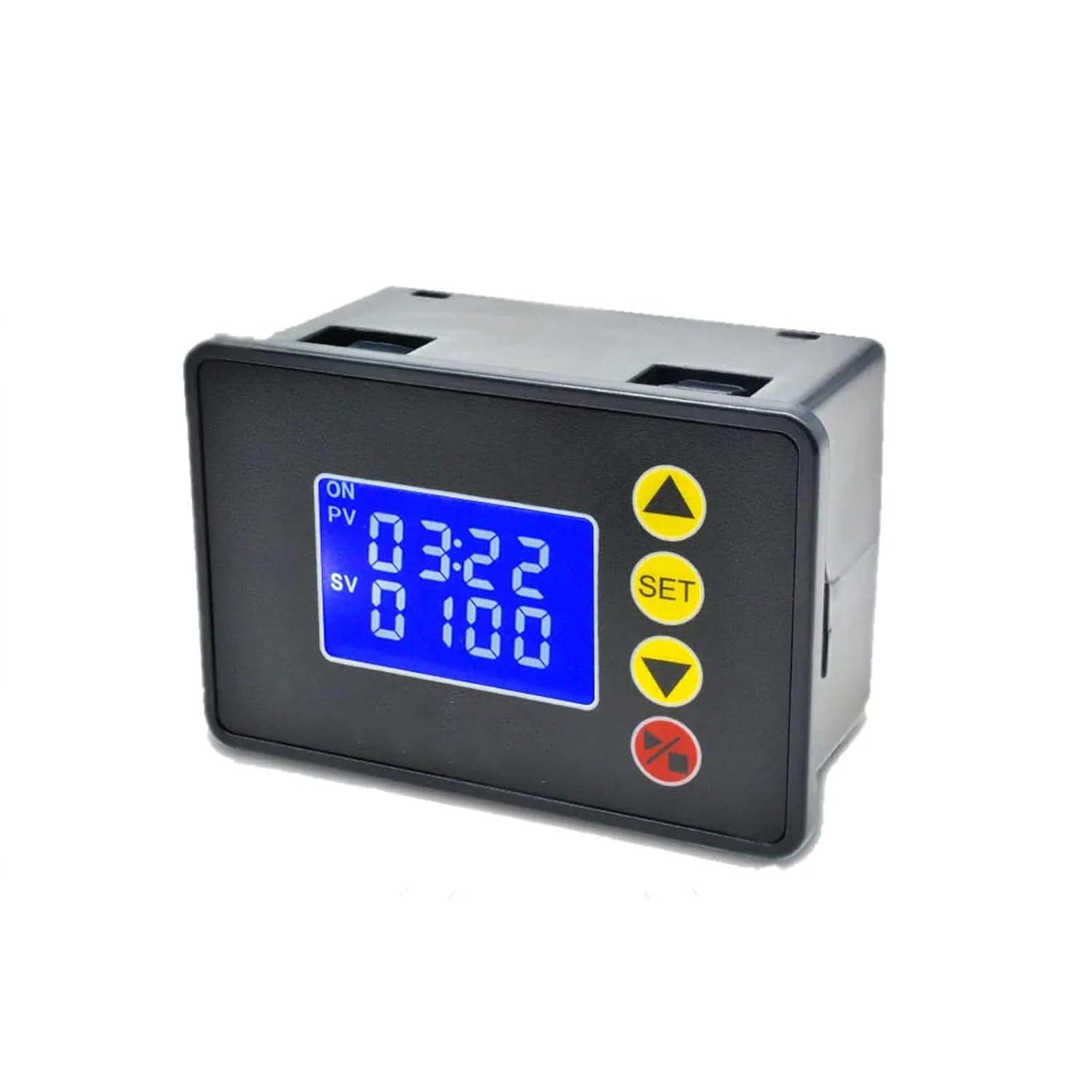DC12V/24V AC110-220V Programmable Digital Timer Switch LED Dual Display Delay Relay Control Module Timing Controller 9999 99:99(AC110-220V)