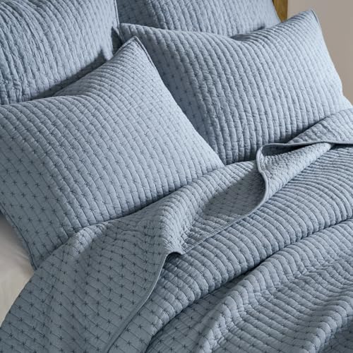 Couette en chambray Levtex Home parure de lit douillette point de croix - 8