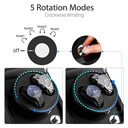 Kranich Automatic Double Watch Winder Box Luxury Wooden Storage Case for Automatic Mechanical Watch