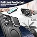 WASTROYAL Camera Stand Case for iPhone 17, [Compatible with MagSafe] [Lens Cover] 2025 Version Military Grade Protective Soft Case for iPhone 17 6.3 inch Men Women, Black