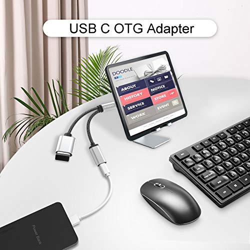 Moswag Usb C Otg Adapter Usb Type C Splitter With Usb C Female And Usb A Female Compatible With Chromecast With Google Tv/Samsung S21 S20 S20+ Ultra/Google Pixel 5 4 4 Xl 3 3 Xl/Lg V40 V30 G6 G8 #TOP6