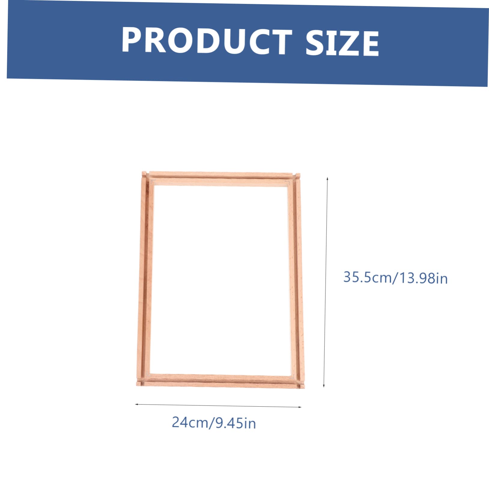 KALLORY Compact Wooden Embroidery Stand Square Frame Lap Stand Cross Stitch Frame Embroidery Set up