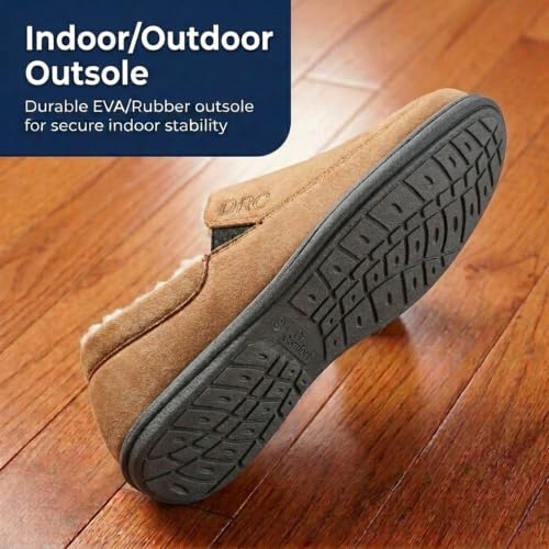 Image of Dr. Comfort Relax Men's Diabetic Slipper, Fleece Lined, Closed Heel