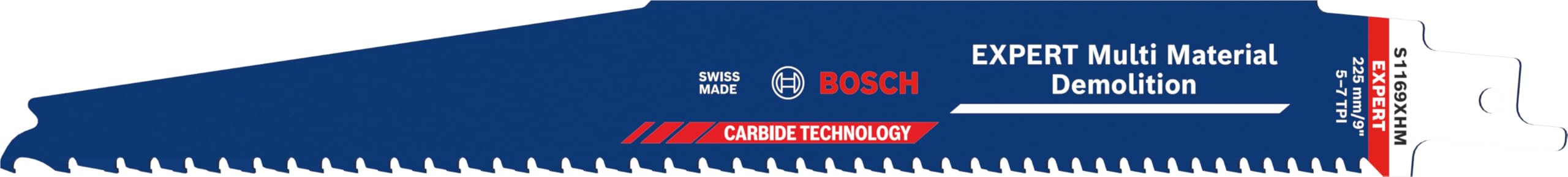 Bosch 10x Hoja EXPERT Multi Material Demolition S1169XHM (para Madera con metal, Madera de construcción con mortero y clavos, Longitud 225 mm, Professional Accesorios Sierra sable)