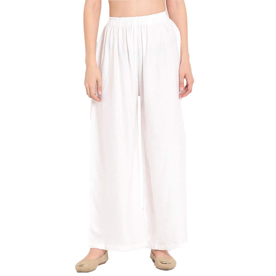 LizzaWomen Solid Straight Palazzo Pants | Ladies Trouser Legging Bottom Salwar | Suits on Kurta, Kurtis, Blouse and Tops