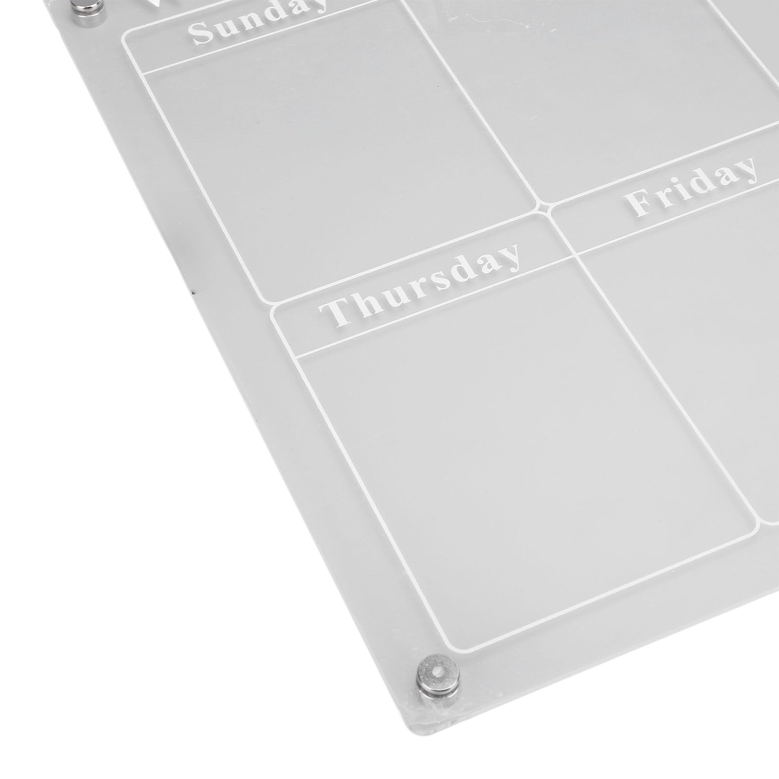Kalendarz do lodówki Plan tygodniowy Planer z przezroczystego akrylu z 6 markerami do planowania życia Codzienna organizacja 40 x 30 cm