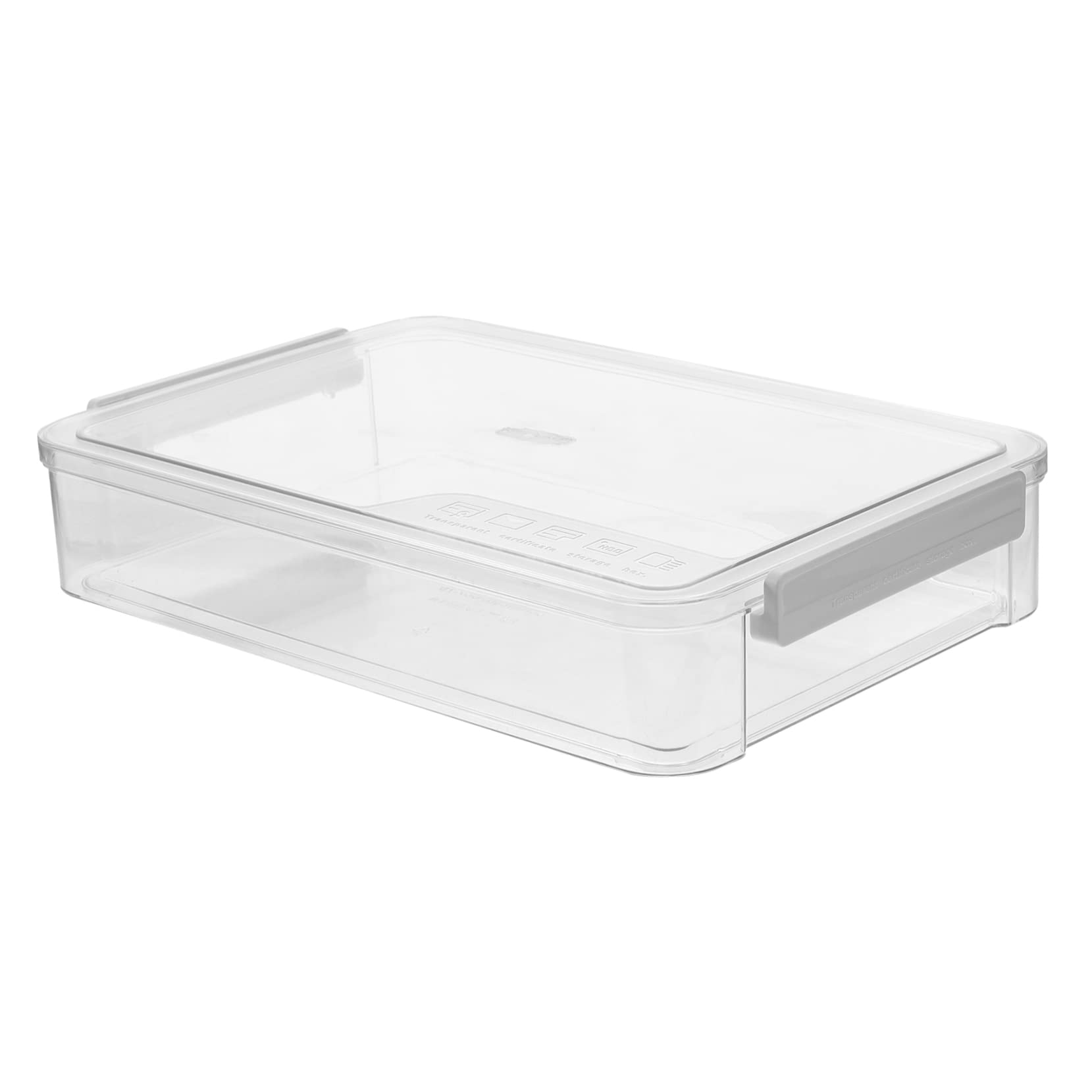 MAGICLULU Weiße Stapelbare A4 Dokumentenbox aus Pet und Abs für Büro | Transparentes Design, Schreibttischtaugliche Ablage für Schule und Haushalt, Verschleißfest Verarbeitet