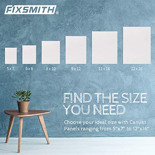 FIXSMITH-Canvas-Boards-for-Painting-5x7-Inch-Super-Value-24-Pack-Mini-Canvases-White-Blank-Canvas-Panels-100-Cotton-Primed-Painting-Art-Supplies