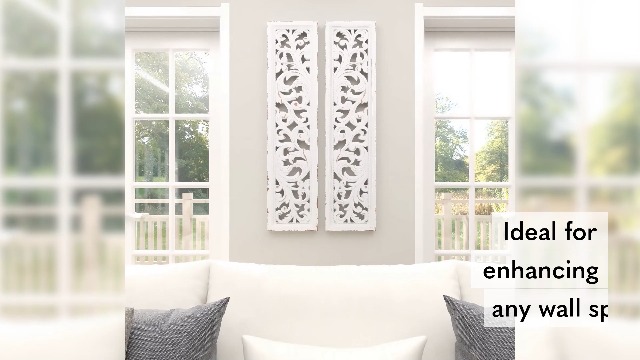 Amazon.com: Deco 79 Wood Floral Home Wall Decor Intricately Carved