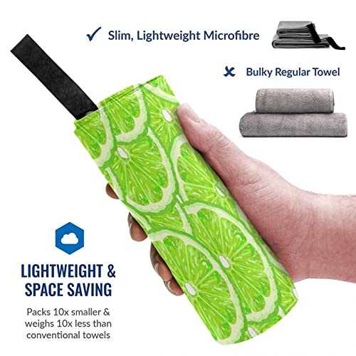 Quick Dry Towel Lime-Green-Pattern Camping Towel Travel Towel Lightweight Sports Towel,Gym,Hiking,Bath,Yoga #TOP1